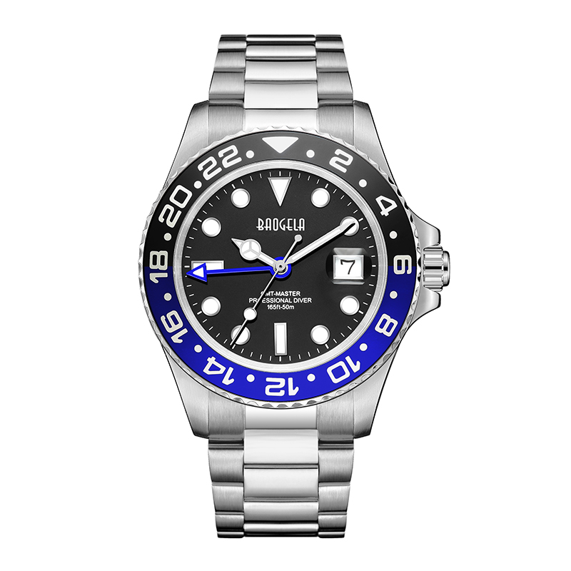 Baogela New Blue Rotwasser Ghost Watch Men 's Watch 50 Meter wasserdicht