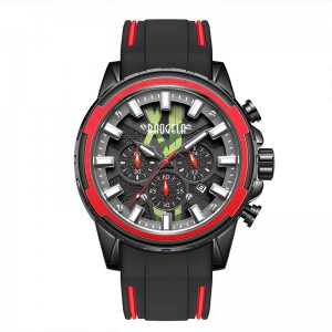 Baogela Neue Uhren Männer Edelstahlgummi Blau Uhr für Mann Luxus wasserdichte Chronographen Außenhandelswatch Luminous Relogio 22601