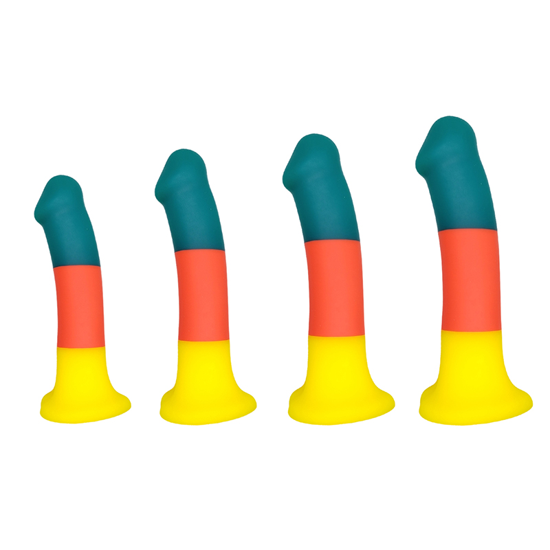 JC897 Großhandel beliebte Simulation Hahn Penis Didol Sex Spielzeugsauger Frauen große realistische Weihnachtsfarbe Dildos für Frauen Männer