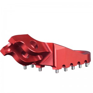 CNC-modifizierte Teile CNC Ultra-Präzisionsbearbeitung Große Teile, die Offroad-Motorrad-Motorrad-Pedale mit Rutschfuß verarbeiten