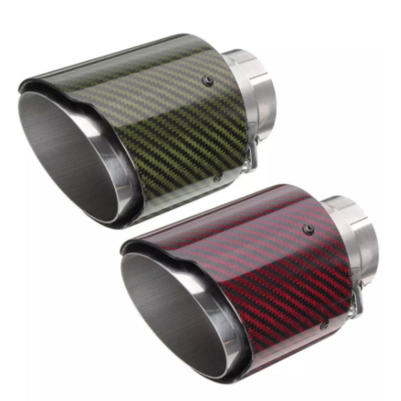 Customized Glossy oder Matte Carbon Faser Universal Car Abgas und Schalldämpfer für Schwanzrohr