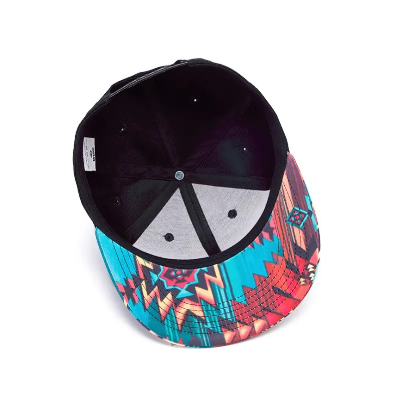 3D -Druck -Schnappback Flat Bim Hat Street Street Printing Flat Bill Hawaiian Hüte Entwerfen Sie Ihren eigenen Snapback Cap/hat