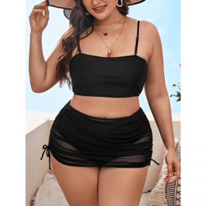 Drei Stücke modische Badeanzüge rückenfreier Badeanzüge