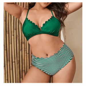 Bikini Sexy Print Floune zwei Stücke Badeanzüge