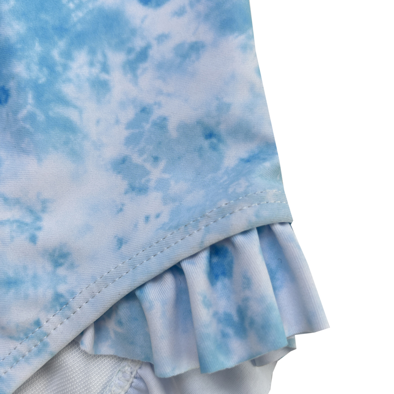 Blue Gradient Floune Drucken Kinder Badeanzüge