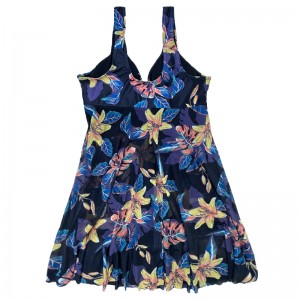 V Nackenblumen plus Größe Badeanzüge