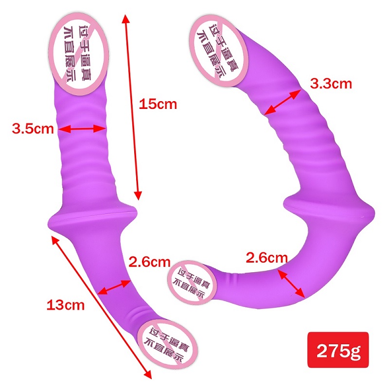 845 Heißverkaufsfrauen Sexspielzeug realistischer Dildo Doppelkopf Penis für Erwachsene