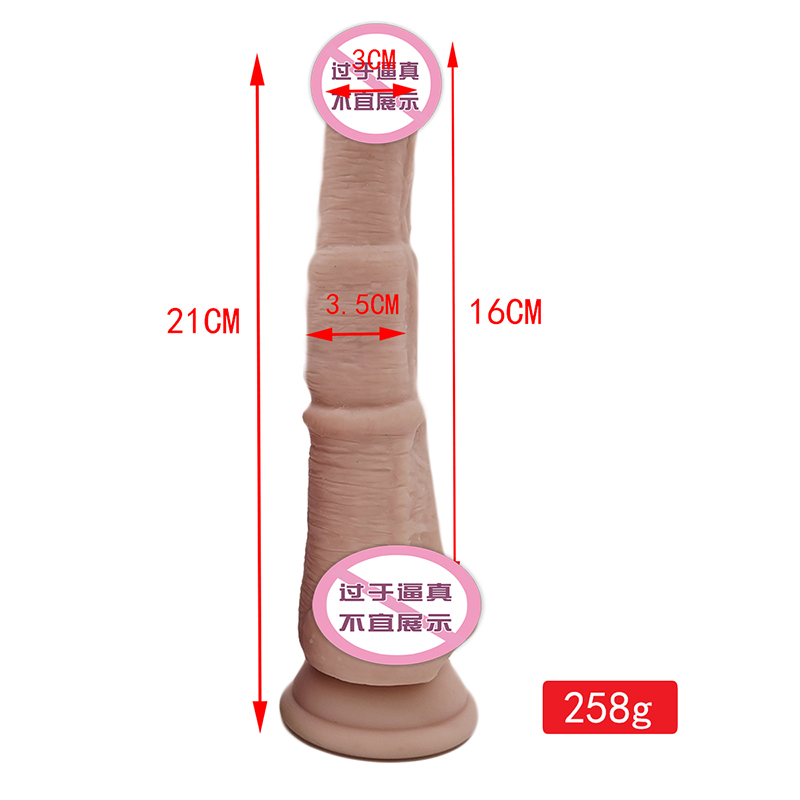 877 Realistische Dildo-Silikon-Dildo mit Saugnapf-Tasse G-Punkt-Stimulation Dildos Anal Sexspielzeug für Frauen und Paar