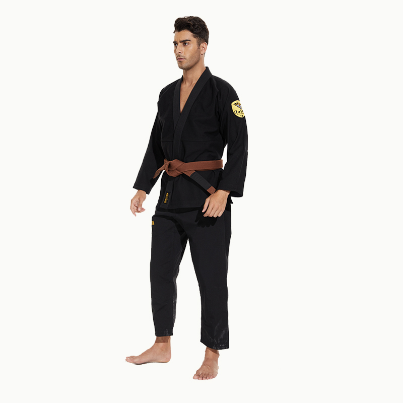 Factory Direct Großhandel benutzerfreundliche schwarze Uniform Judo-Gi Judo GI Brasilianer Jiu Jitsu Gi mit atmungsaktivem Stoff