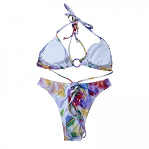 Backless Print Ring Badeanzüge