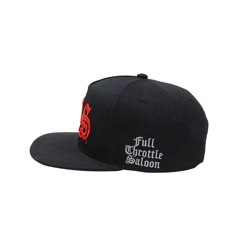 Stickerei Baumwolle Flachkrempe Erwachsene einfache Herren Hip -Hop -Hüte 5 Panel anpassen Snapback Caps Hüte mit benutzerdefiniertem Logo