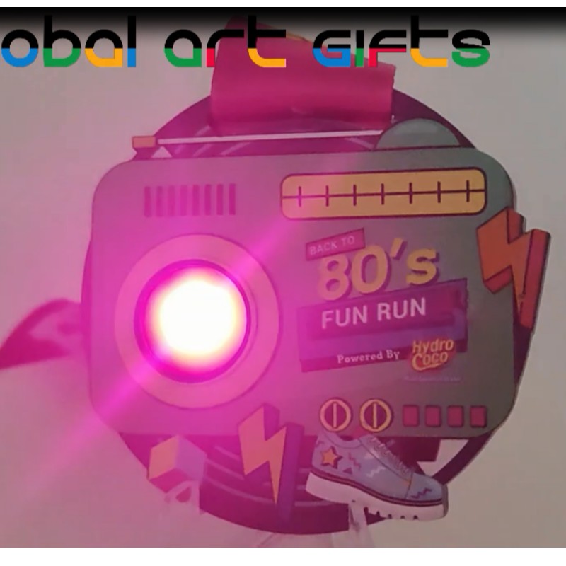 Massenbeteiligung Event -Medaille Lieferanten Fun Run LED Custom Race Medal