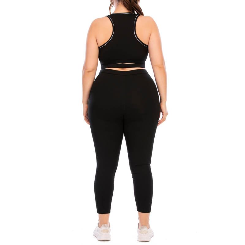 V Hals Plus -Size -Taschen -Yoga -Set