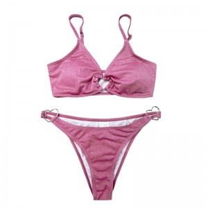 Metallring zweiteiliger Festkörperbadeanzüge