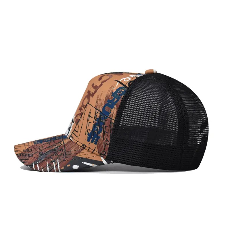 Günstige Sonnenvisor -Schnappschack Hip Hop Mesh Hats Custom Custom Gradient Trucker Cap