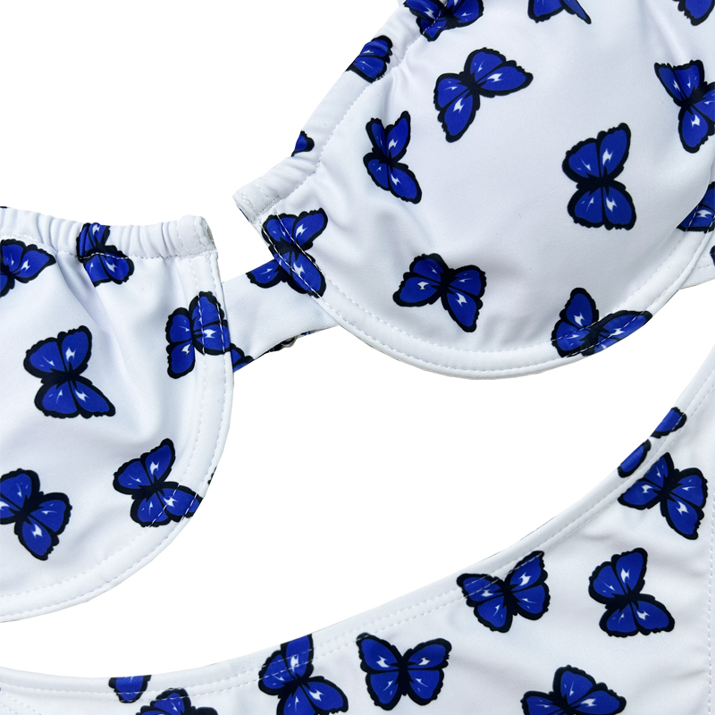 Butterfly Krawatte gepolsterte Badeanzüge