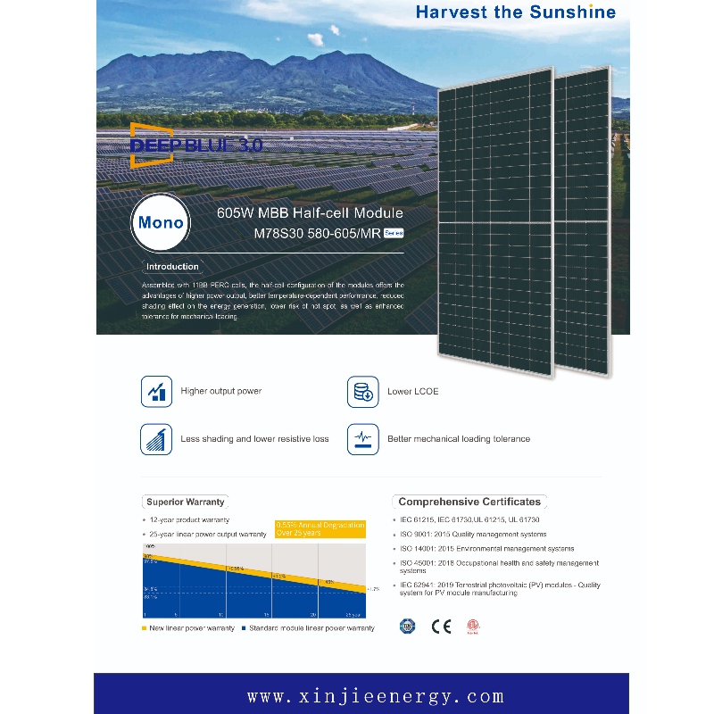 Neues Design Photovoltaic Solarenergie-Panels System 580-605 W Online-Verkauf