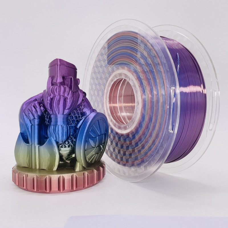 Seidenregenbogen mehrfarbiger PLA -Filament Pastellfarbe1.75mm 3D -Drucker -Pla -Filament