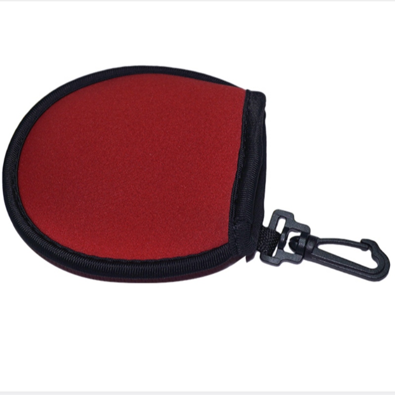 Neuankömmlinge Fabrik Preis Wasserdichtes Neopren Custom Logo Color Golf Ball Beutelhalter Taschenbeutel mit Clip