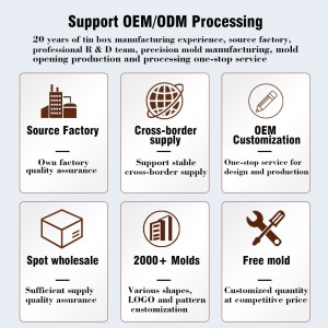 Runde Produktverpackungsbox Geschenkverpackungsbox Elektronische Produktverpackungsbox Lebensmittelverpackung Zinnbox