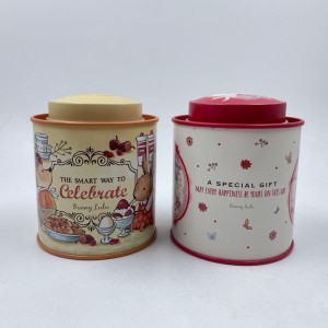 Tinplate Round Tea Caddy Candy Snack Verpackungsbox Zinnbox