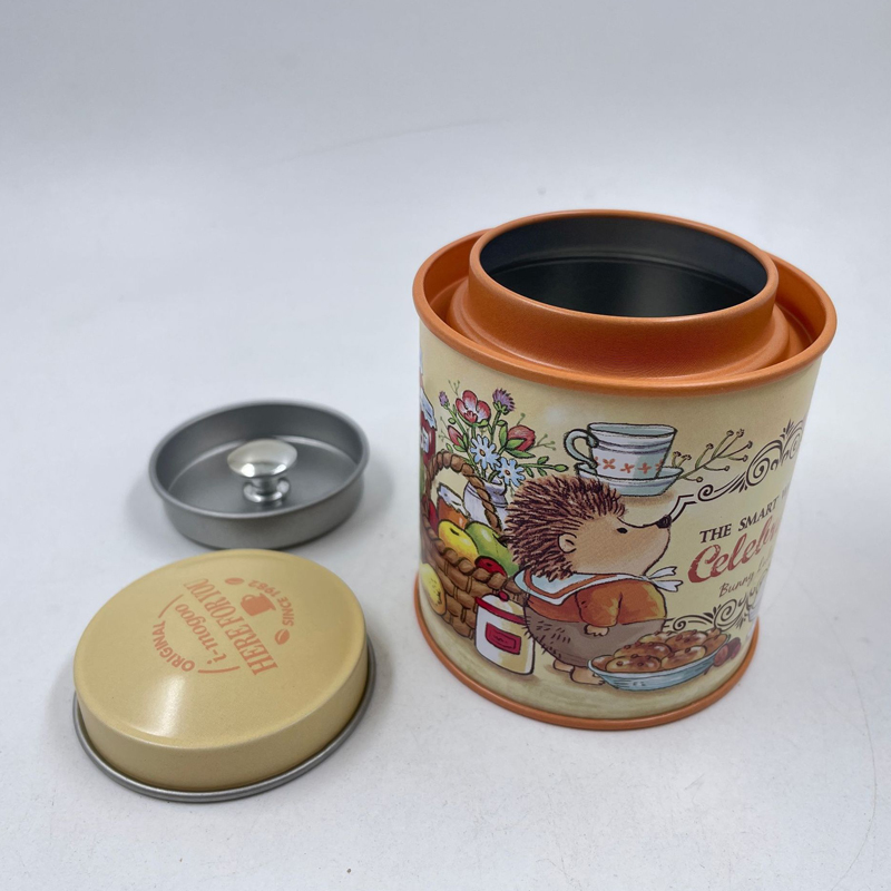 Tinplate Round Tea Caddy Candy Snack Verpackungsbox Zinnbox