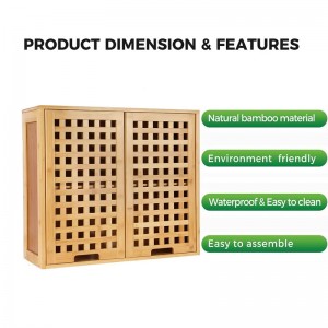 Bambus-Badezimmerschrank, Kleiderschrank, Aufbewahrungsschränke