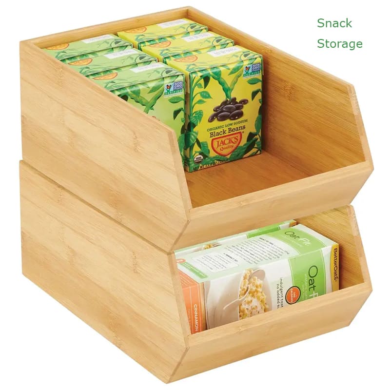 Bambusspeicherbox stapelbar
