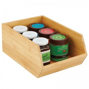 Bambusspeicherbox stapelbar