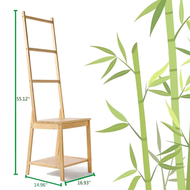 Bambusleiterhandtuchregal