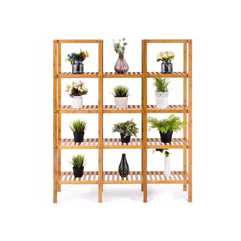 Bambus anpassbare Utility Shelf Plant Display Ständer Speicherregale Regale