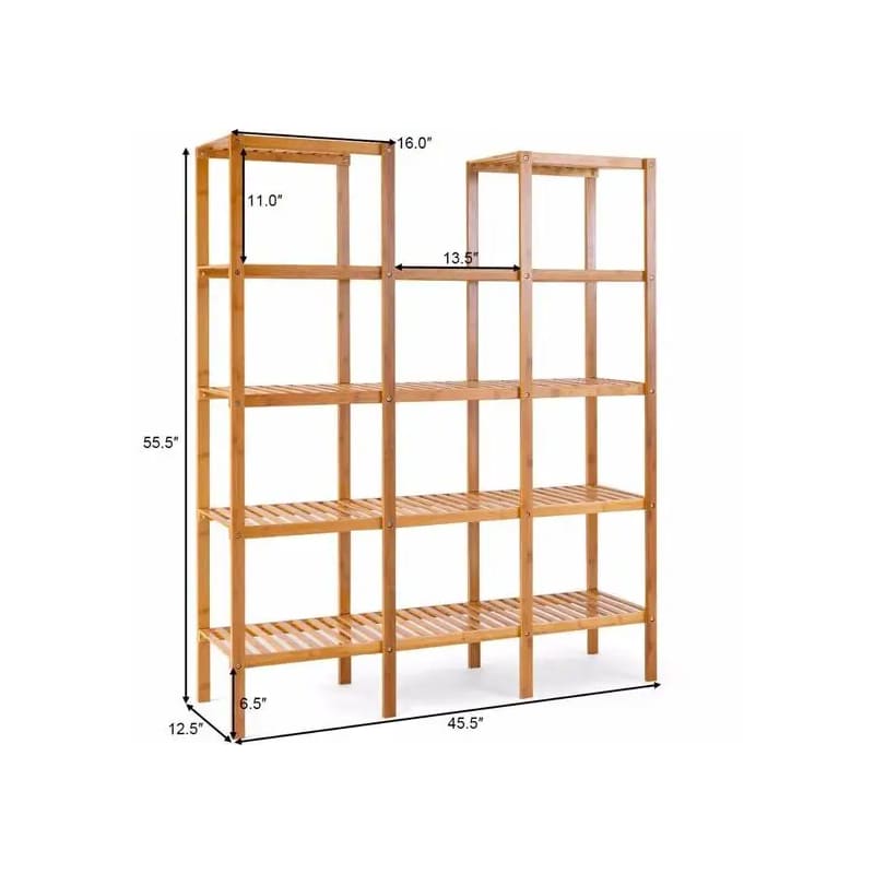 Bambus anpassbare Utility Shelf Plant Display Ständer Speicherregale Regale