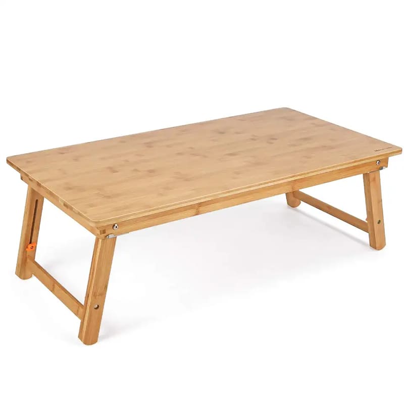 Bambusendtisch große Floor -Schreibtischschale zum Frühstücksbetrieb mit faltbaren Beinen verstellbarerniedriger Couchtisch