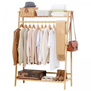 Heavy Duty Rack zum Aufhängen von Bambuskleidung Schichten Boden Bambusgarderobe