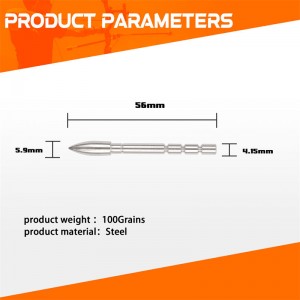 100 Grain Insert Bullet Point für ID4.2mm CO2 -Pfeile