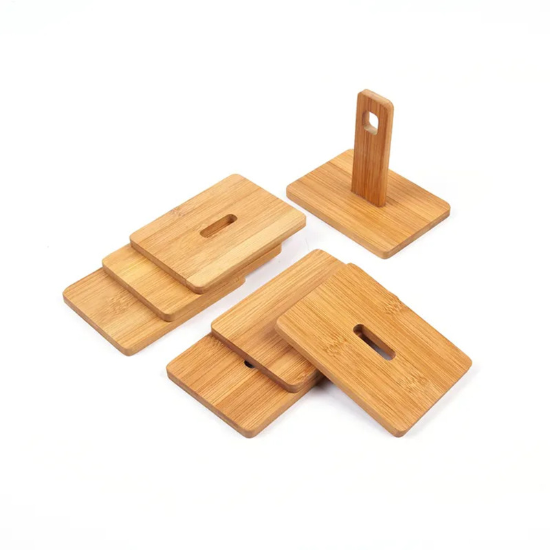 Werbeweinflasche Tasse einzigartige hölzerne Coaster Square Bambus Teebechmatte