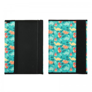 Natucare Kids Reflective Neopren -Baumwoll -Sicherheitsgurtabdeckung Schwarz Waschbar