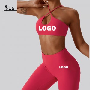 SC1061 Sport BH und Leggings Set Yoga Conjunto Yoga -Anzug Set für Frauen im Freien Fitness im Freien im Gitäar