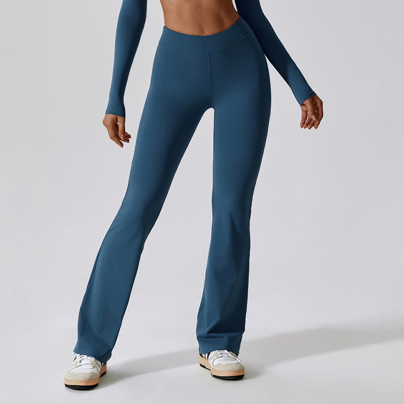 SC1096 hohe Taille Solid Vier-Wege-Stretch-Leggings für Frauen drücken Sie die Yogahosen für Frauen auf den