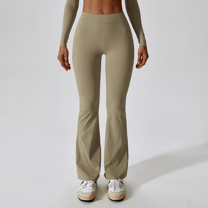 SC1096 hohe Taille Solid Vier-Wege-Stretch-Leggings für Frauen drücken Sie die Yogahosen für Frauen auf den