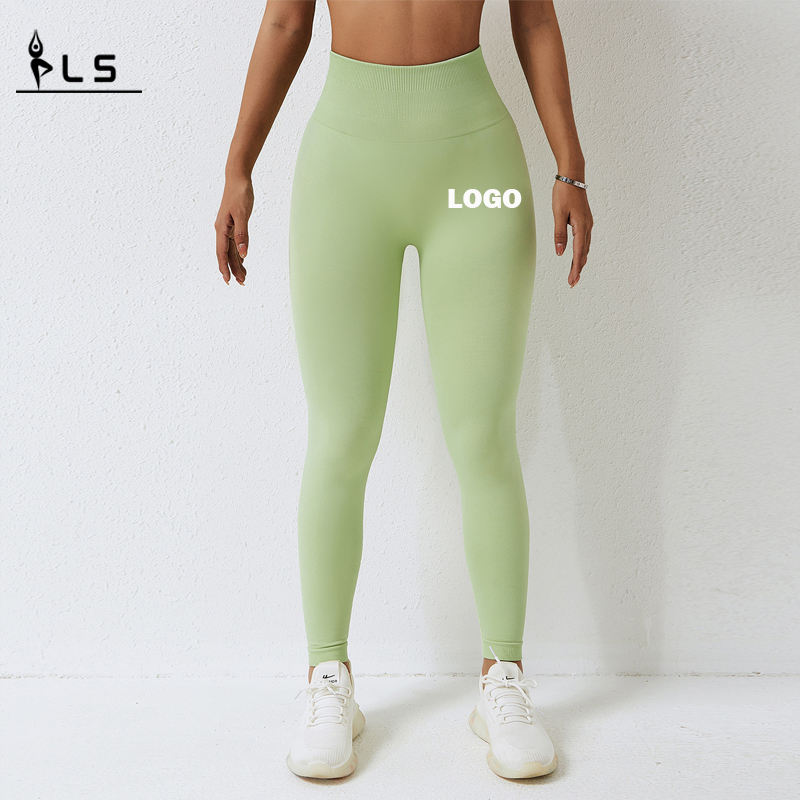 SC10109 Nahtloses Fitnessstudio Yoga Leggings Frauen mit benutzerdefiniertem Logo Strumpfhosen Scrunch Butt Women Yoga Hosen Leggings Leggings