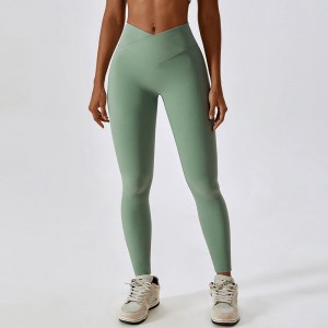 SC10103nahtloser fester Hintern Hebeleggings Sport ausgestoßener Yoga Hosen Scrunch Butt Flare Leggings