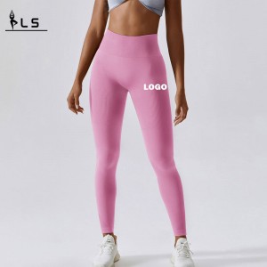 SC10118 Hoch tailliert für Frauennahtloser Scrunch Legging Wholesale Price Hohe Taille Yogamhosen Leggings