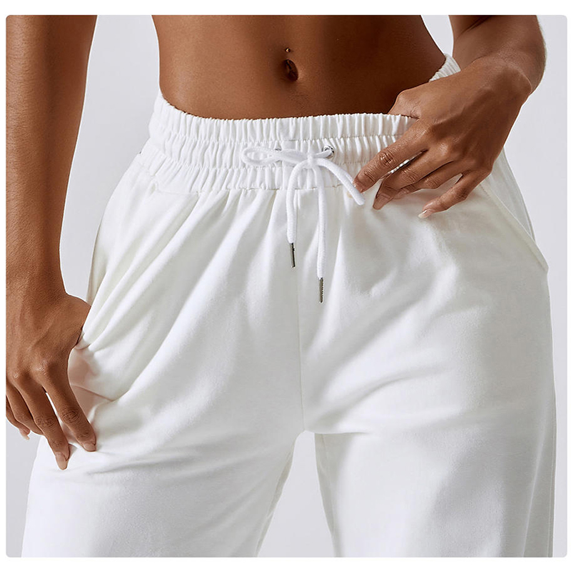 SC10129 Solid elastische Taille Jogginghose Women 's Baggy Sports Lose Hosen Jogger hohe Taillenhosen