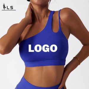 SC10171 BEMELPLACKELPLAPTED SPORT Fitness Workout Fitnessstudio Sport Bra One Schulter Higow -Impact Support Weste Schockdichte Sport Bra