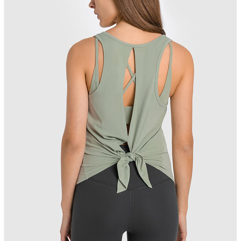 SC10253 Tops Schnell trockenem Tanktop -Top -Fitnessstudio Sport Yoga Damen Yoga Tank Top Open Rücken
