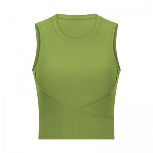 SC10254 Weste Sportswear Workout Yoga Tanktop für gerippte gepolsterte Yoga -Tanktoper BH