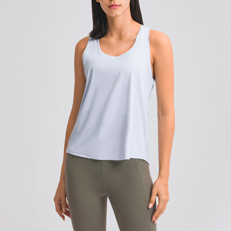 SC10256 Damen Tanktops Spring Fashion Loose Bluse Yoga Weste Tanktops Damen Yoga Tanktop Open Rücken