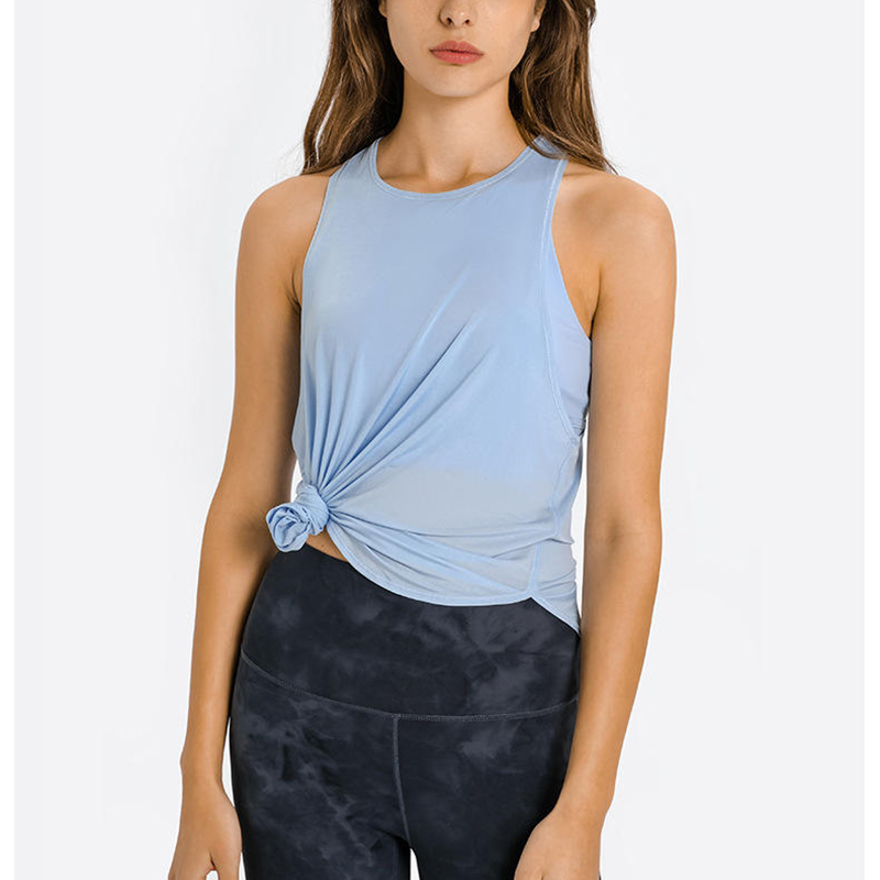 SC102512 Spring Fashion Lose Bluse Hollow Workout Tops Yoga Frauen 's Tanktop Womens Yoga Tanpop Open Rücken