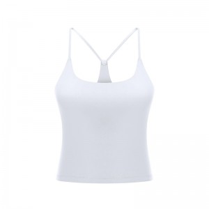 SC10259 Schnell trockener Tanktop -Fitness -Sport -Yoga -Kompression geschnittener Yoga -Tanktops mit Pads